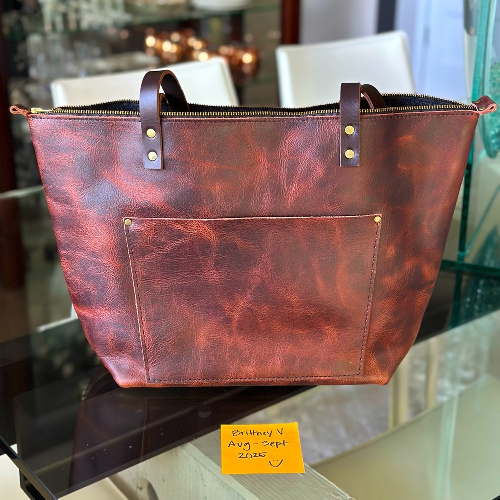 SOLD Lava Large Zip Tote Portland Leather Goods